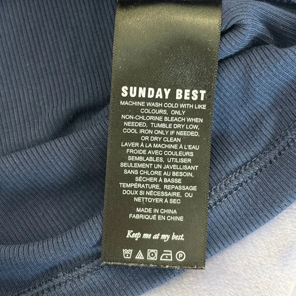 Aritzia Sunday Best Lula Top Shortsleeve in Admiral (Navy) - Picture 6 of 7